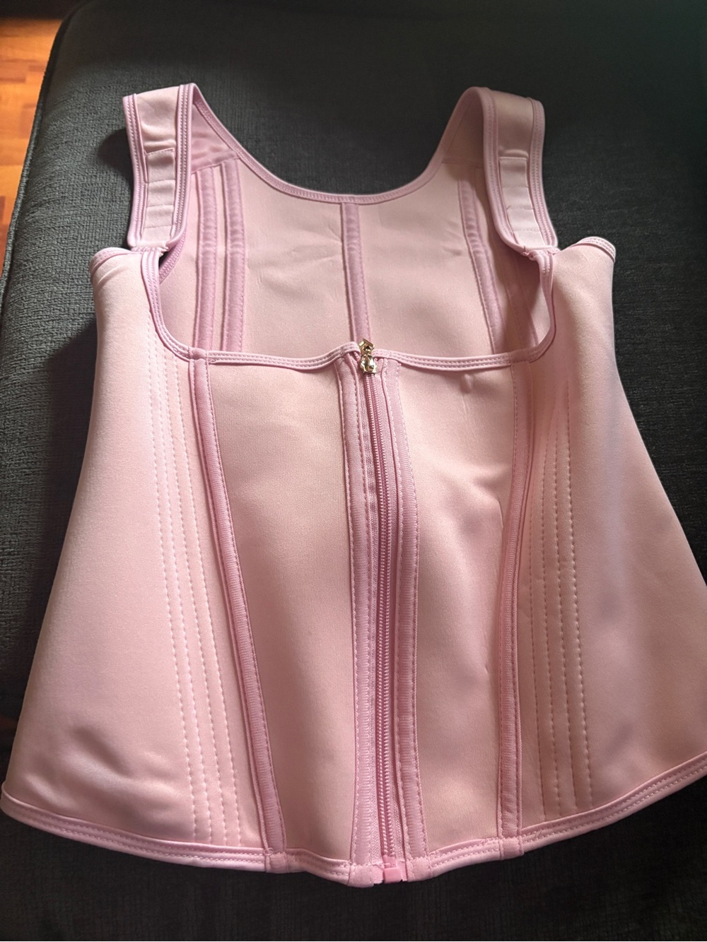 Pink Front-Zip Shapewear Vest